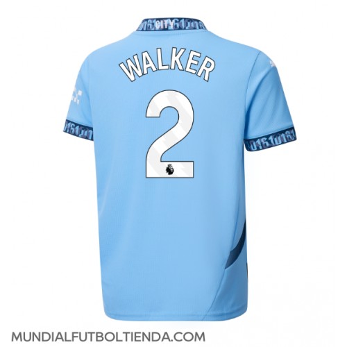 Camiseta Manchester City Kyle Walker #2 Primera Equipación Replica 2024-25 mangas cortas